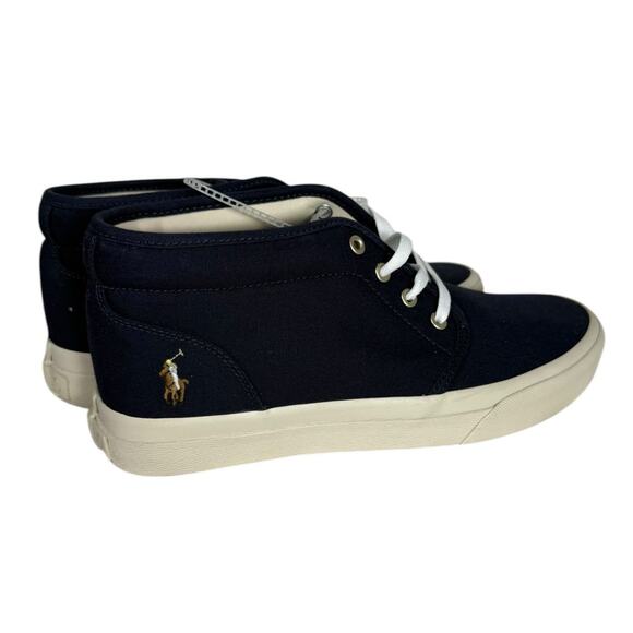 NWOT Ralph Lauren Polo Men Mid Shoes Canvas Blue size 8 Casual - Picture 3 of 7